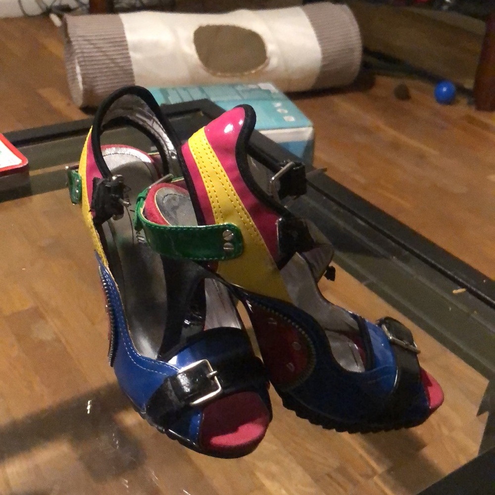 Color block heels